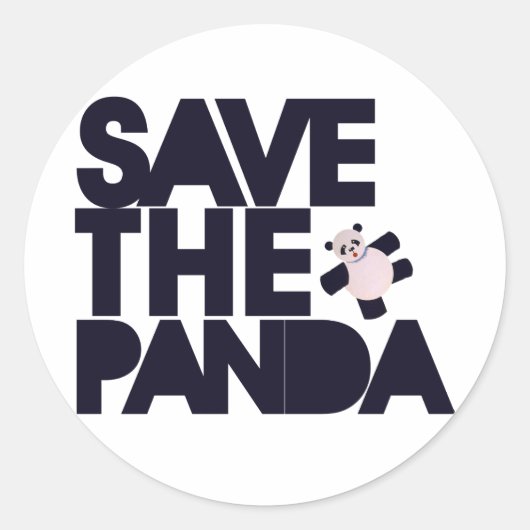 Sparen het Beer van Panda Ronde Sticker (Voorkant)