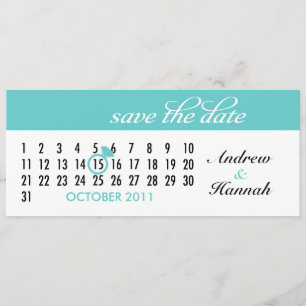 Sparen het (blauwgroen) Net van de Kalender van de Save The Date