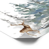 Sparen het bos van de Waterverf van de Bomen Poster (Hoek)