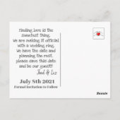 sparen het Briefkaart van de Datum (Achterkant)