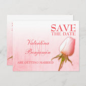 Sparen het Briefkaart van de Datum Enige Roze Roze (Voorkant / Achterkant)