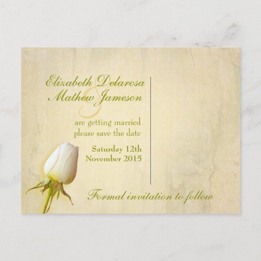 Sparen het Briefkaart van de Datum Enige Witte Roo (Achterkant)