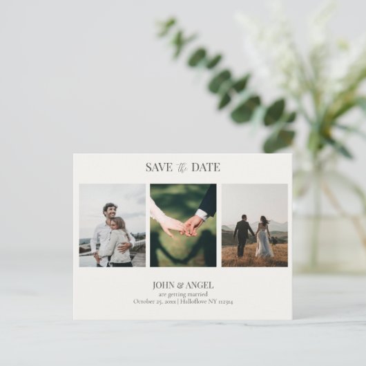 Sparen het Briefkaart van de Datum, minimaliseer s (Staand voorkant)