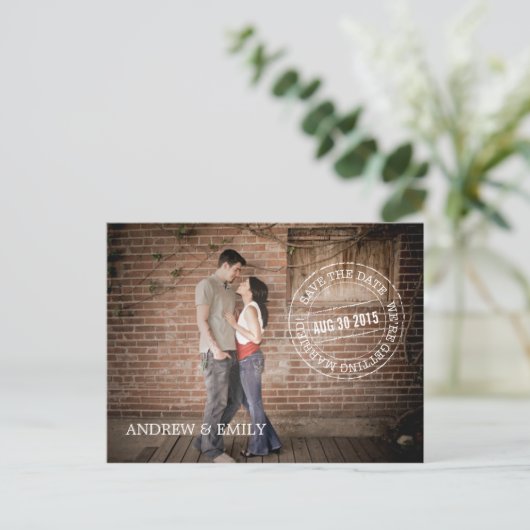 Sparen het Briefkaart van de Foto van het Poststem (Staand voorkant)