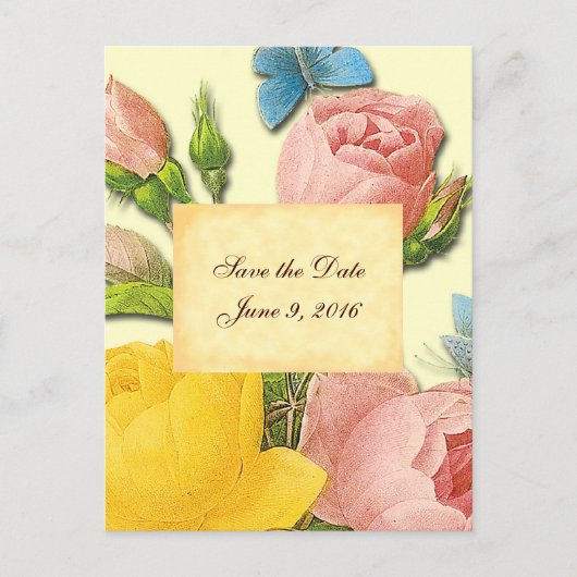 Sparen het Briefkaart van de Rozen van de Datum R (Voorkant)