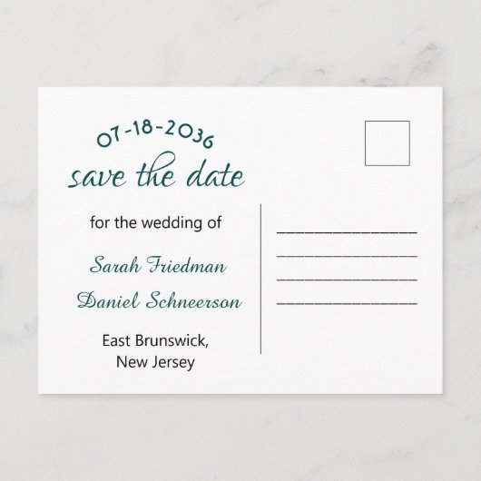 Sparen het Briefkaart van het Lijst van de Datum G (Achterkant)