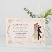 Sparen het  Dansende Paar van 1920 van de Datum Save The Date (Staand voorkant)