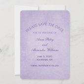 sparen het date-round lijst op paars save the date (Achterkant)