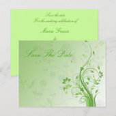 sparen het datumbriefkaart aankondigingskaart (Voorkant / Achterkant)