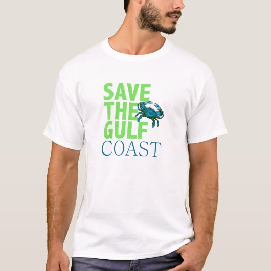 Sparen het mannen shirt van de Golfkust (Voorkant)