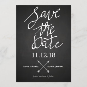 Sparen het Manuscript van de Datumtypografie Chalk Save The Date
