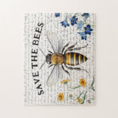 Sparen het Manuscript van de Grote Bee Flowers van Legpuzzel (Verticaal)