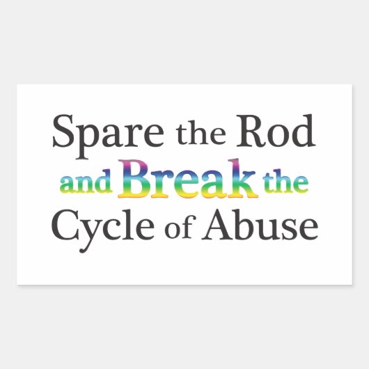 Sparen het Misbruik Rechthoekige Sticker (Voorkant)
