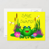 Sparen het Moeras Kikker Beulah Gellow Briefkaart (Voorkant / Achterkant)