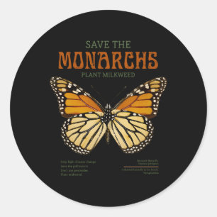 Sparen het Plant van de Monarchen meer Milkweed Bu Ronde Sticker
