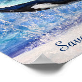 Sparen het Poster van de zeewalvis (Hoek)