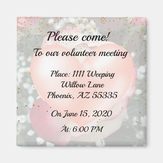 Sparen het Roos Magnet van de Datum Magneet (Voorkant)