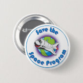 Sparen het Ruimteprogramma Ronde Button 5,7 Cm (Voorkant /achterkant)