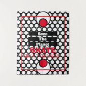 Sparen het Skateboard van het Schaats van de plane Wandkleed (Voorkant)