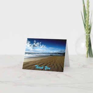 Sparen het Strand van de Datum dank u nota nemen Bedankkaart