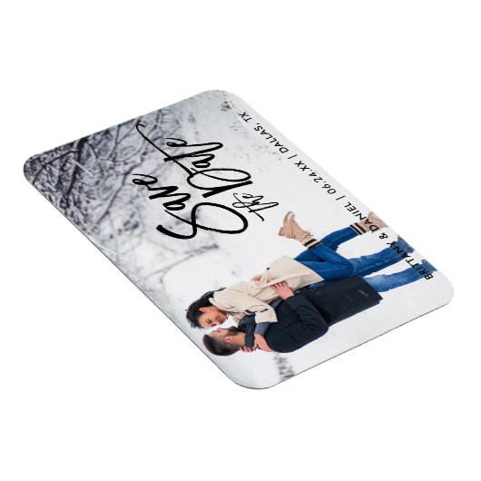 Sparen het Van de Datumpaar het Moderne Manuscript Magneet (Rechterzijde)