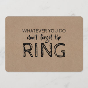 Sparen het voorstel van de Ring - de Funny Ring Be Kaart