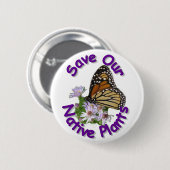 Sparen inheemse Asters Monarch Button (Voorkant /achterkant)
