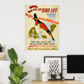 sparen inheemse vogelstand poster (Thuiskantoor)