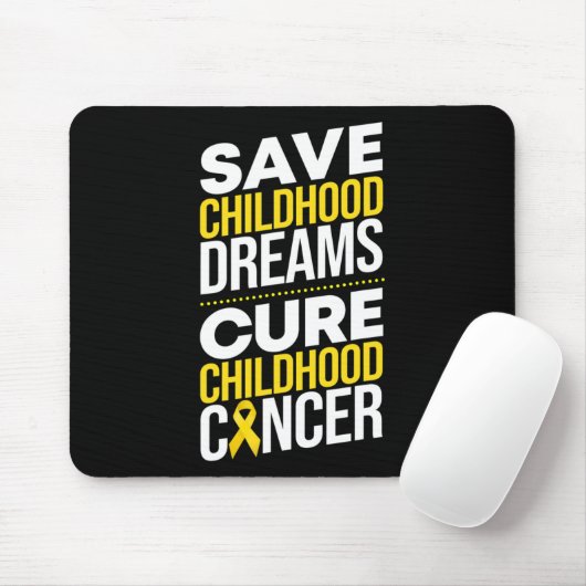 Sparen Kinderdromen Cure Childhood Cancer Ribbon Muismat (Met muis)