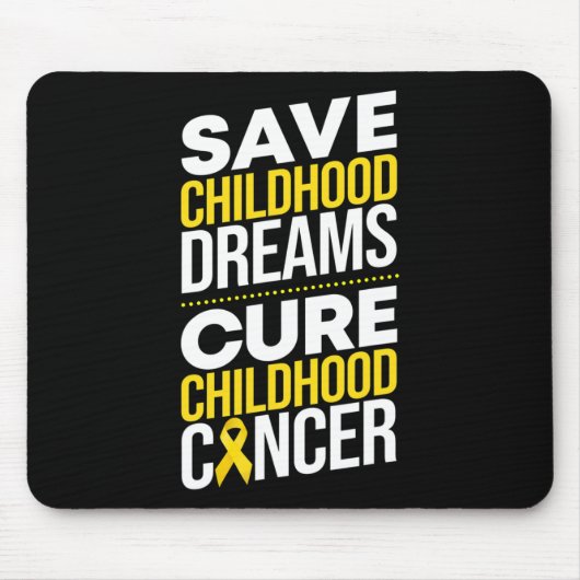 Sparen Kinderdromen Cure Childhood Cancer Ribbon Muismat (Voorkant)