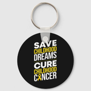 Sparen Kinderdromen Cure Childhood Cancer Ribbon Sleutelhanger
