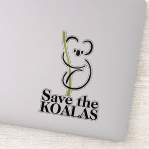 Sparen Koalas Douane-Knip Vinyl Sticker