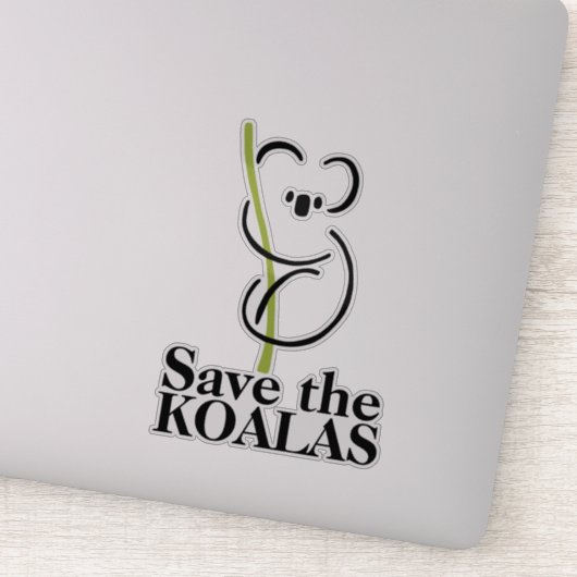 Sparen Koalas Douane-Knip Vinyl Sticker (Detail)