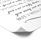 Sparen me een Zitplaats Elegant Afstuderen Memoria Poster (Hoek)