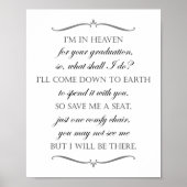 Sparen me een Zitplaats Elegant Afstuderen Memoria Poster (Voorkant)