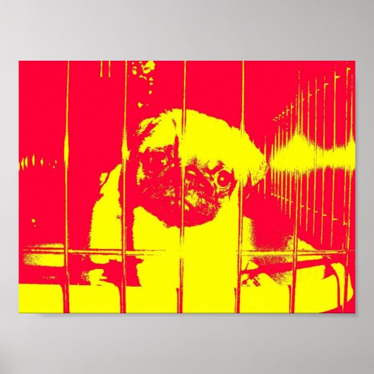 Sparen me, Pug Poster (Voorkant)