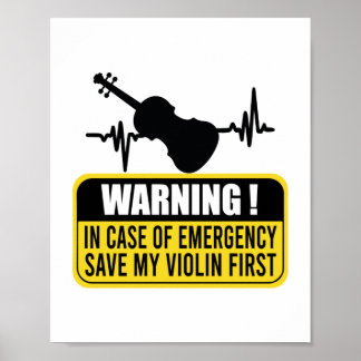 Sparen mijn Violin First - Grappig Violinist Gift Poster