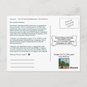 Sparen off-Leash Dog Walking Areas Senator Feinste Briefkaart (Achterkant)