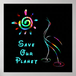 Sparen ons Poster van de Planet