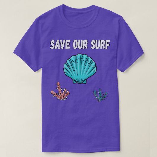 Sparen ons Surf oceaan Lover sparen Onze Zeeen T 3 T-shirt (Design voorkant)