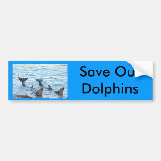 Sparen Onze Bumpersticker van Dolphins (Voorkant)