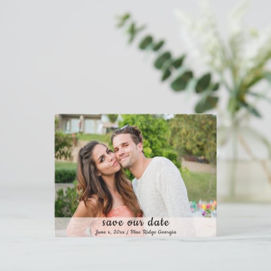 Sparen onze Datum, Aankondiging, Foto Briefkaart (Staand voorkant)