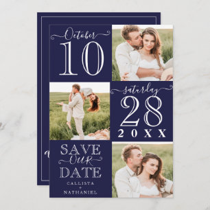 Sparen Onze Datum Modern Monogram van de Typografi Save The Date