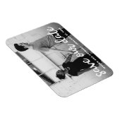 Sparen onze Datum Moderne Handgeschreven Foto van Magneet (Rechterzijde)