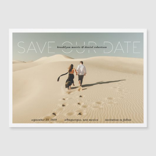 Sparen onze Datum Moderne NaamDetail de Kaart van  (Voorkant)