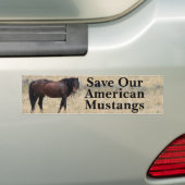 Sparen Onze Mustangs Bumpersticker (Op auto)
