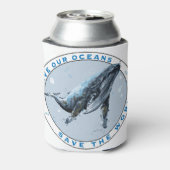 Sparen Onze Oceanen - het Ontwerp van de Groot Blikjeskoeler (Blikje Achterkant)