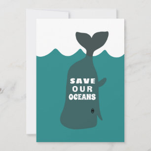 Sparen onze oceanen Milieukundewalvis Kind Kaart