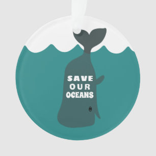 Sparen onze oceanen Milieukundewalvis Kind Ornament