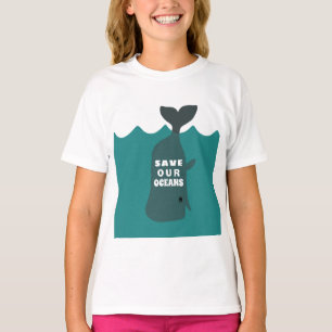 Sparen onze oceanen Milieukundewalvis Kind T-shirt